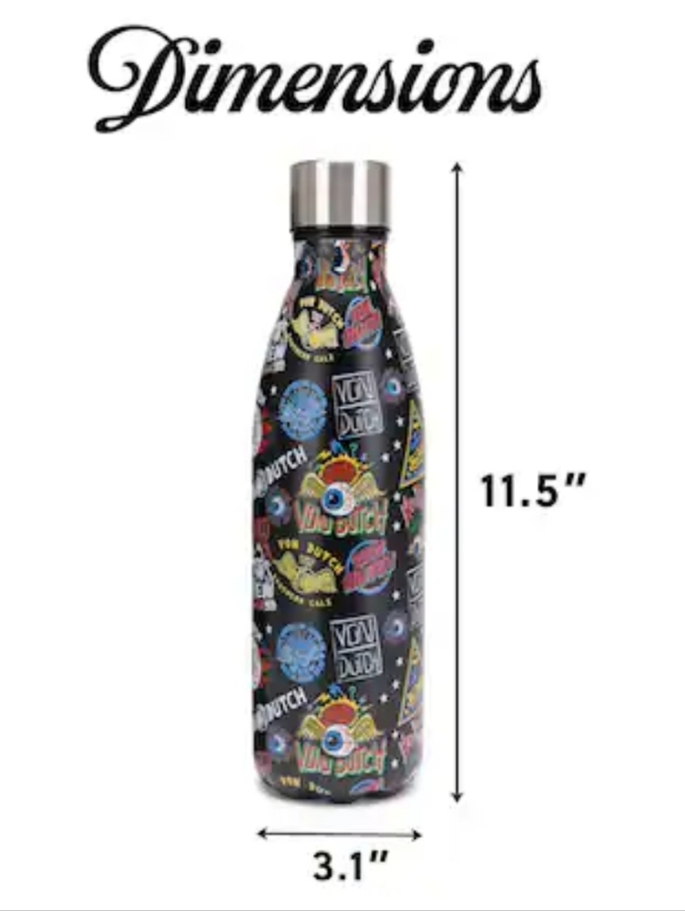 Von Dutch 240z Hydration Double Walled Insulated Stainless Steel Bottle - Picture 3 of 5